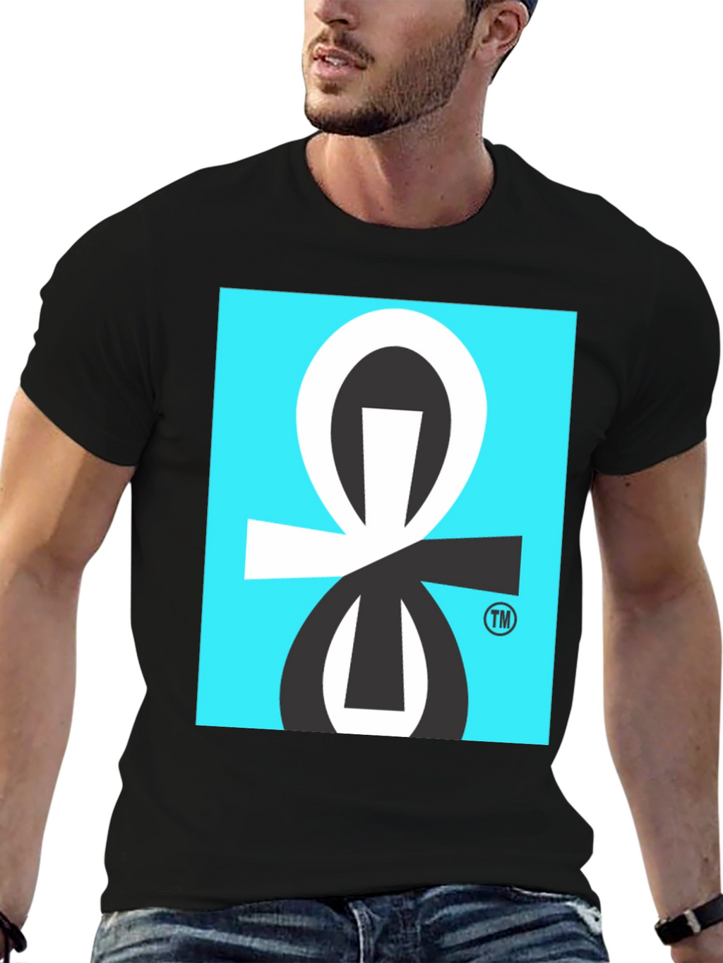 Graphic Tee with Abstract Geometric Design