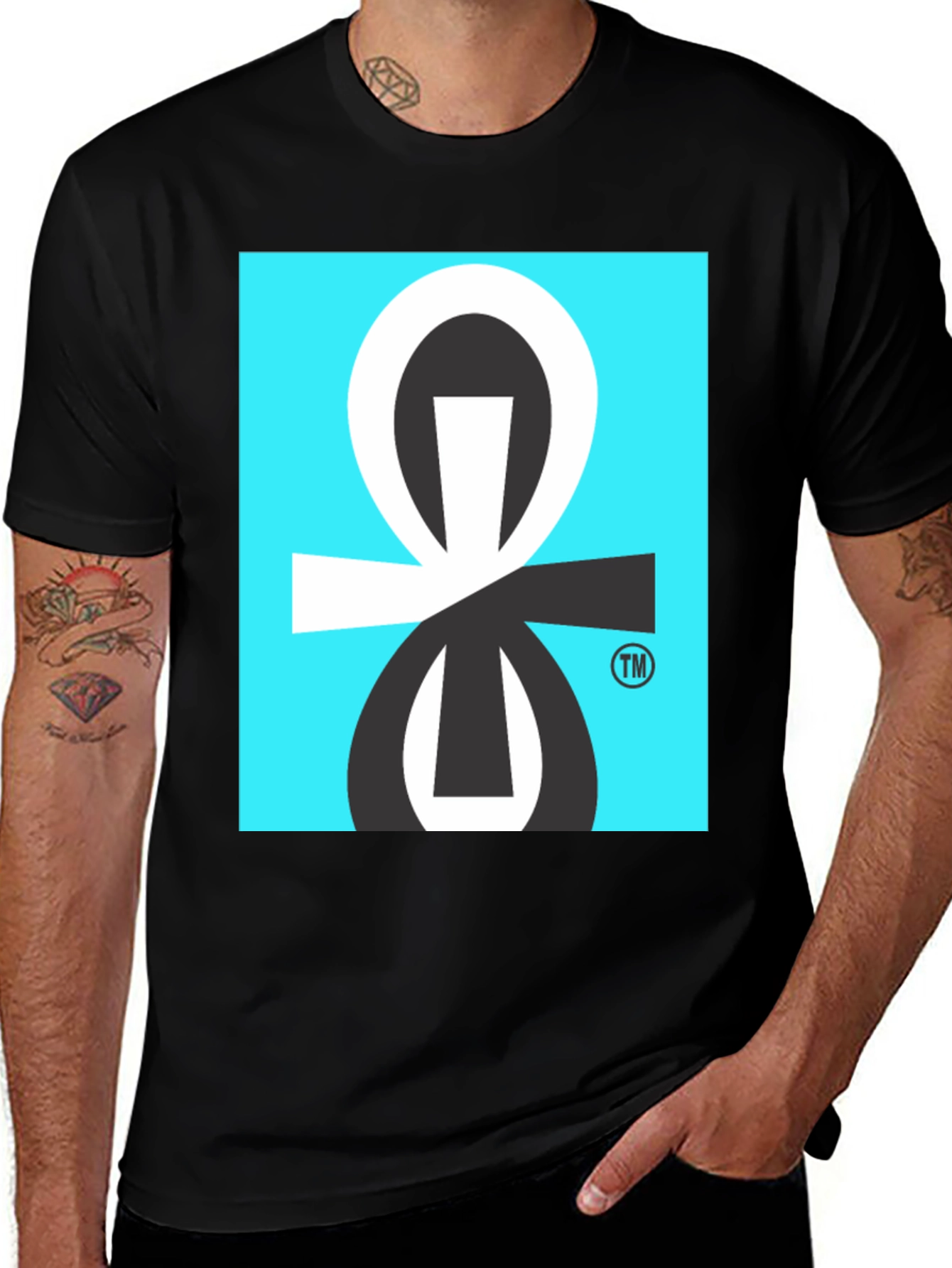 Graphic Tee with Abstract Geometric Design