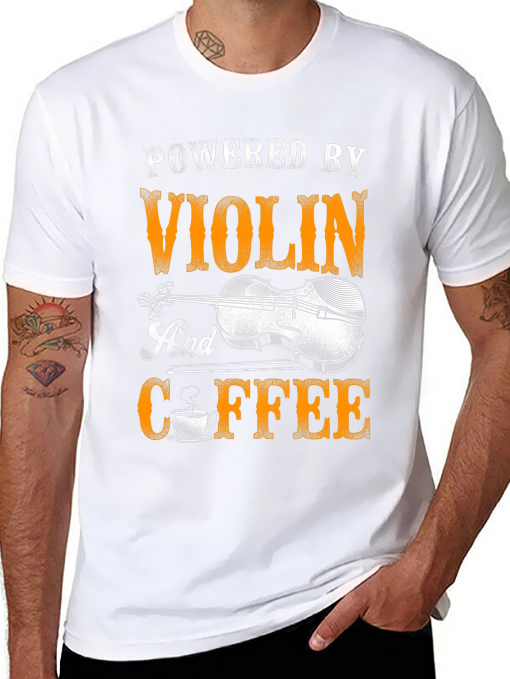 Powered by Violin and Coffee T-Shirt