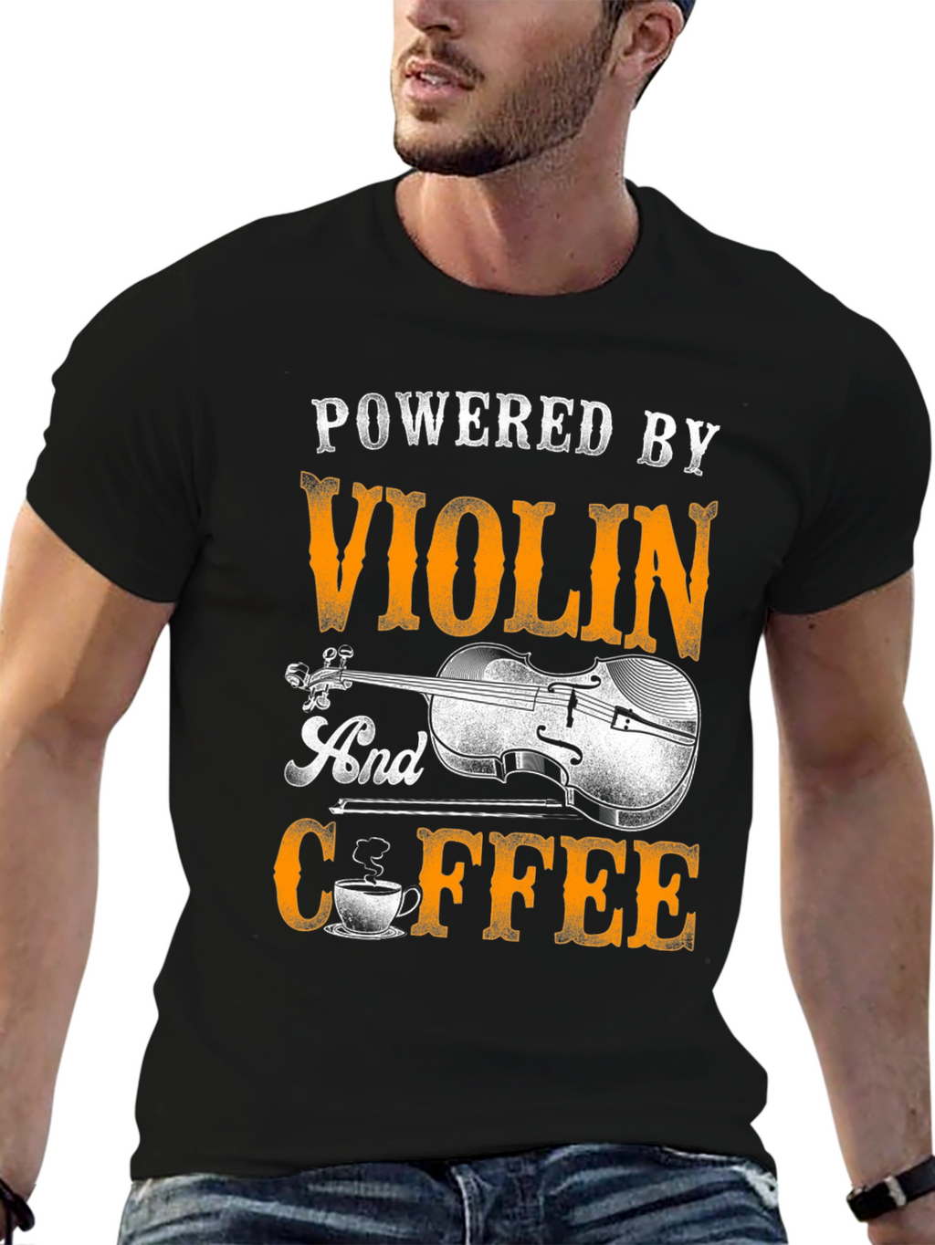 Powered by Violin and Coffee T-Shirt
