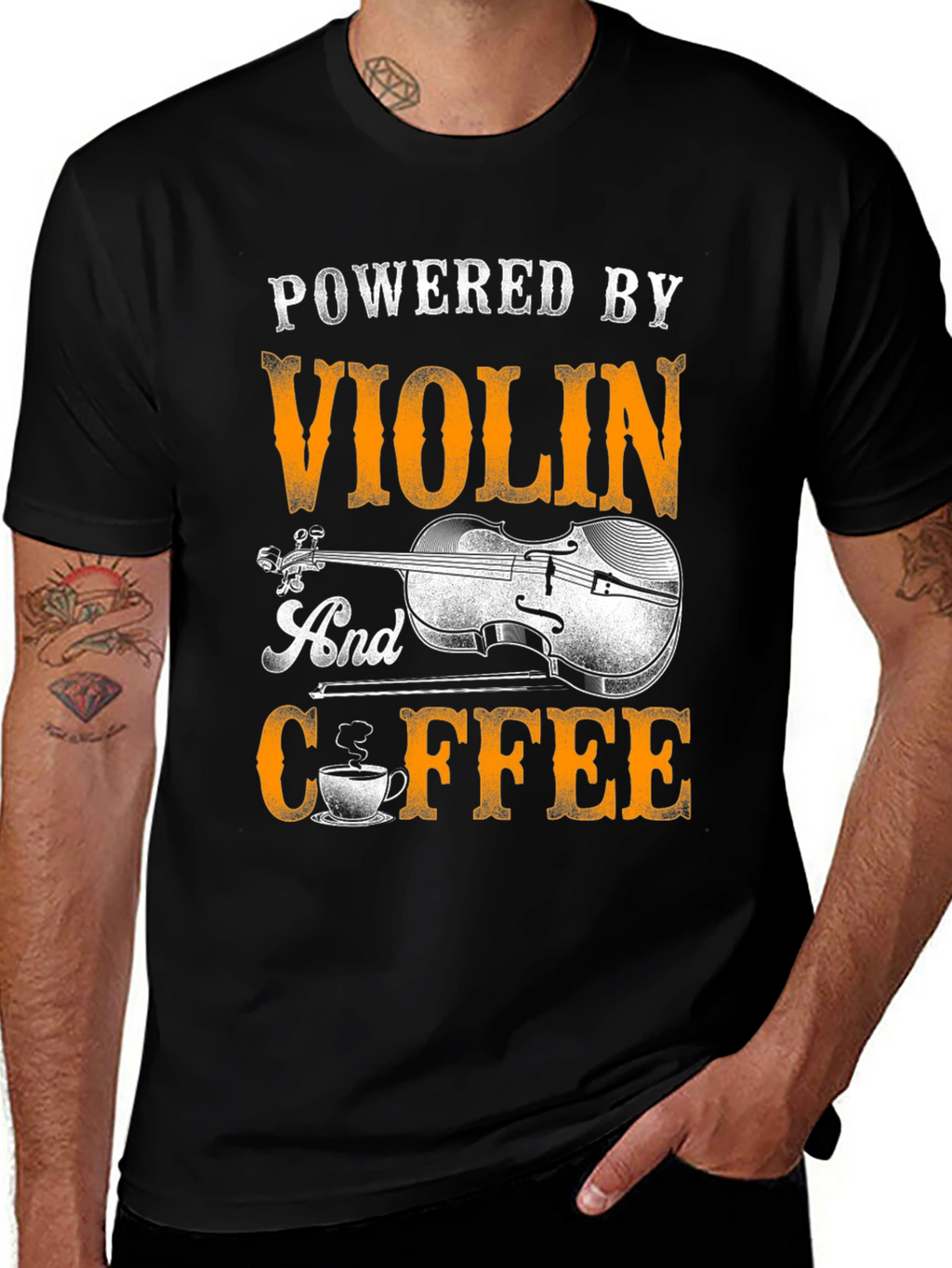 Powered by Violin and Coffee T-Shirt