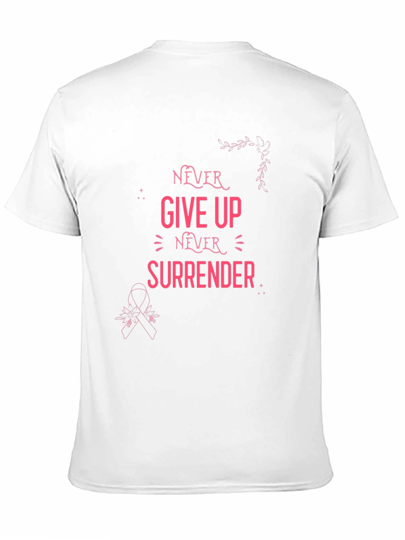 Never Give Up Breast Cancer Awareness T-Shirt