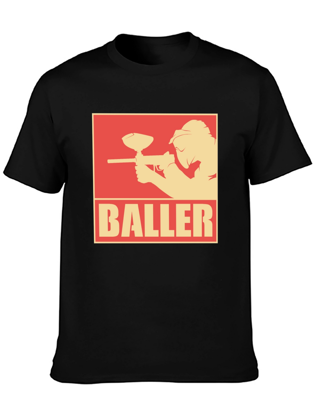 Baller Paintball T-Shirt - Black Graphic Tee
