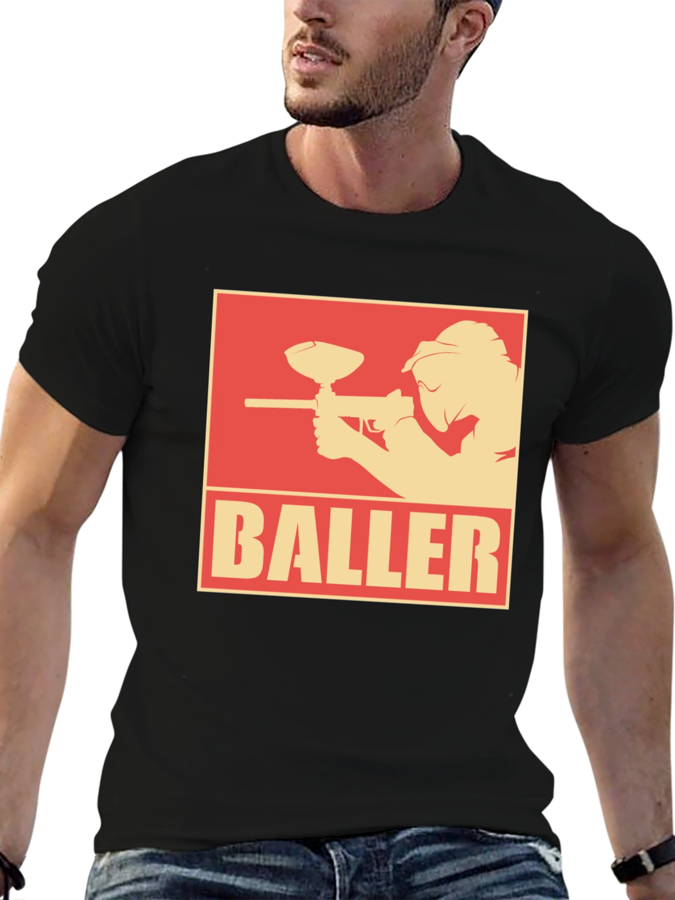 Baller Paintball T-Shirt - Black Graphic Tee