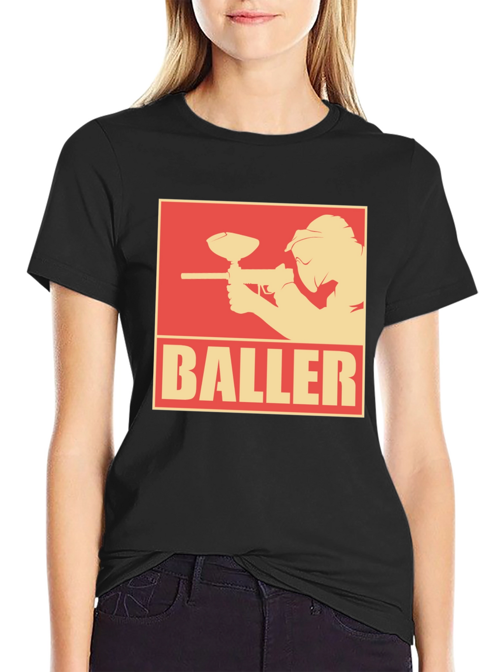Baller Paintball T-Shirt - Black Graphic Tee