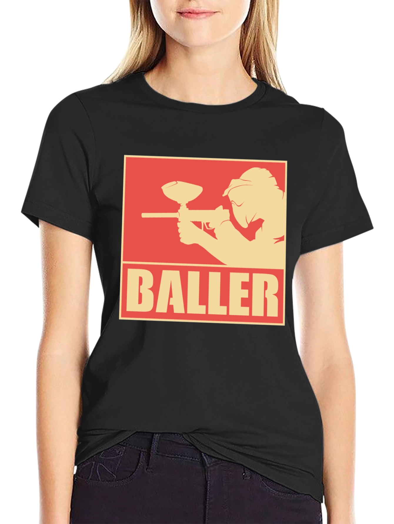 Baller Paintball T-Shirt - Black Graphic Tee