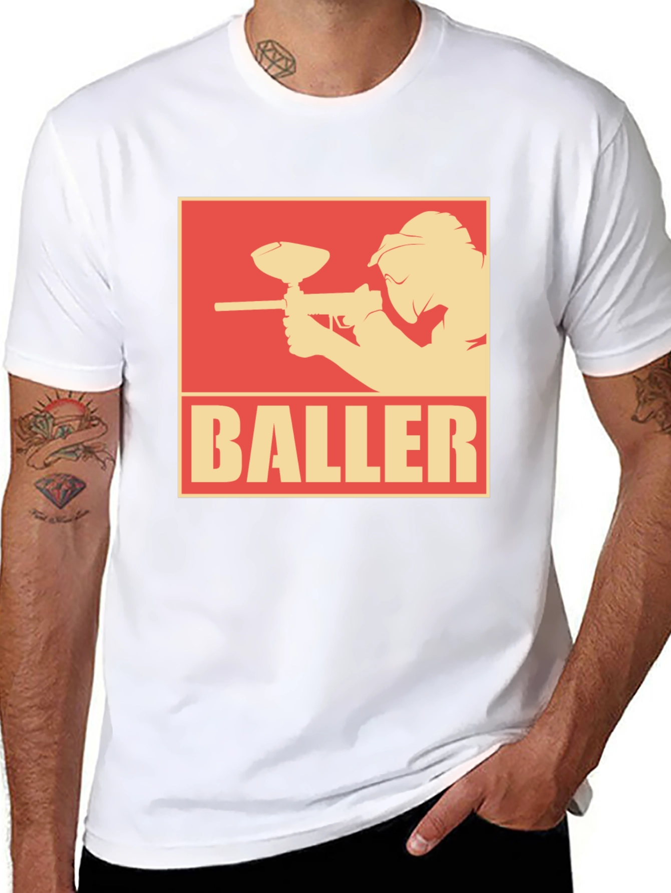 Baller Paintball T-Shirt - Black Graphic Tee