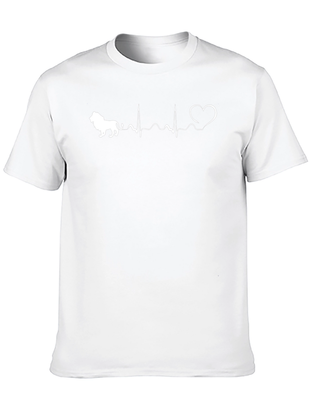 Lion Heartbeat Graphic Tee - Black