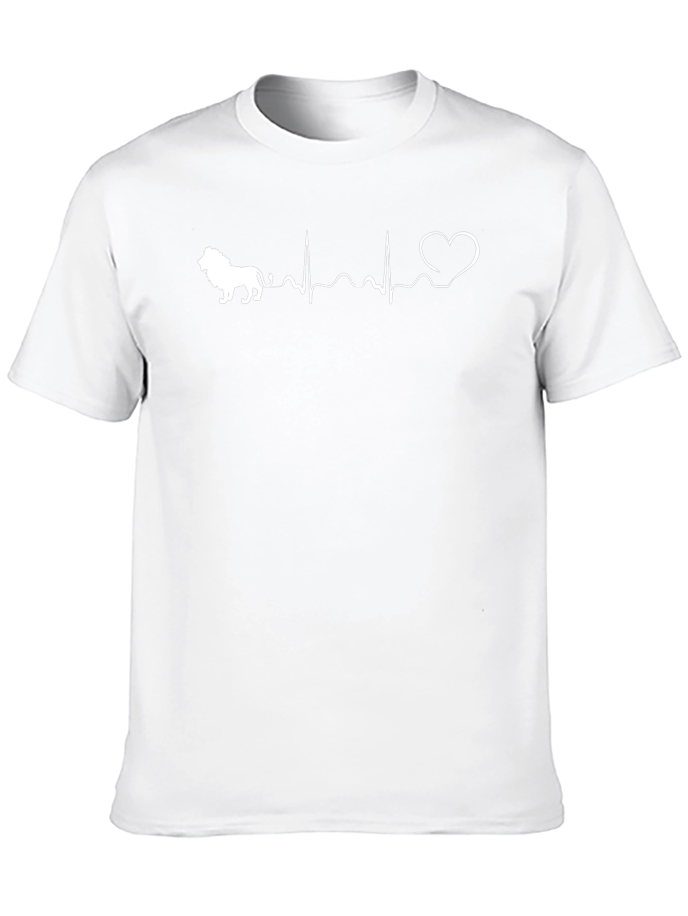 Lion Heartbeat Graphic Tee - Black