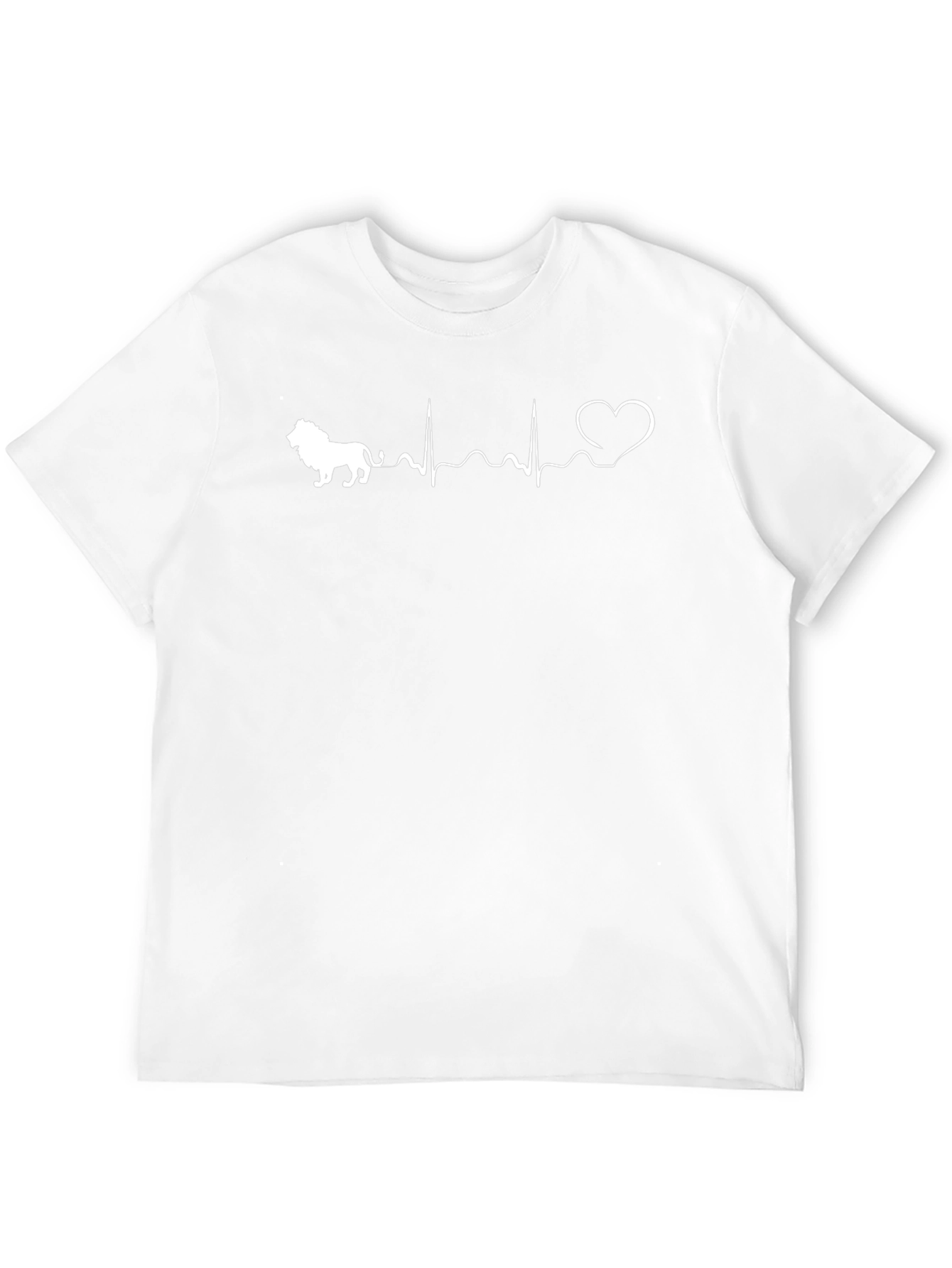 Lion Heartbeat Graphic Tee - Black