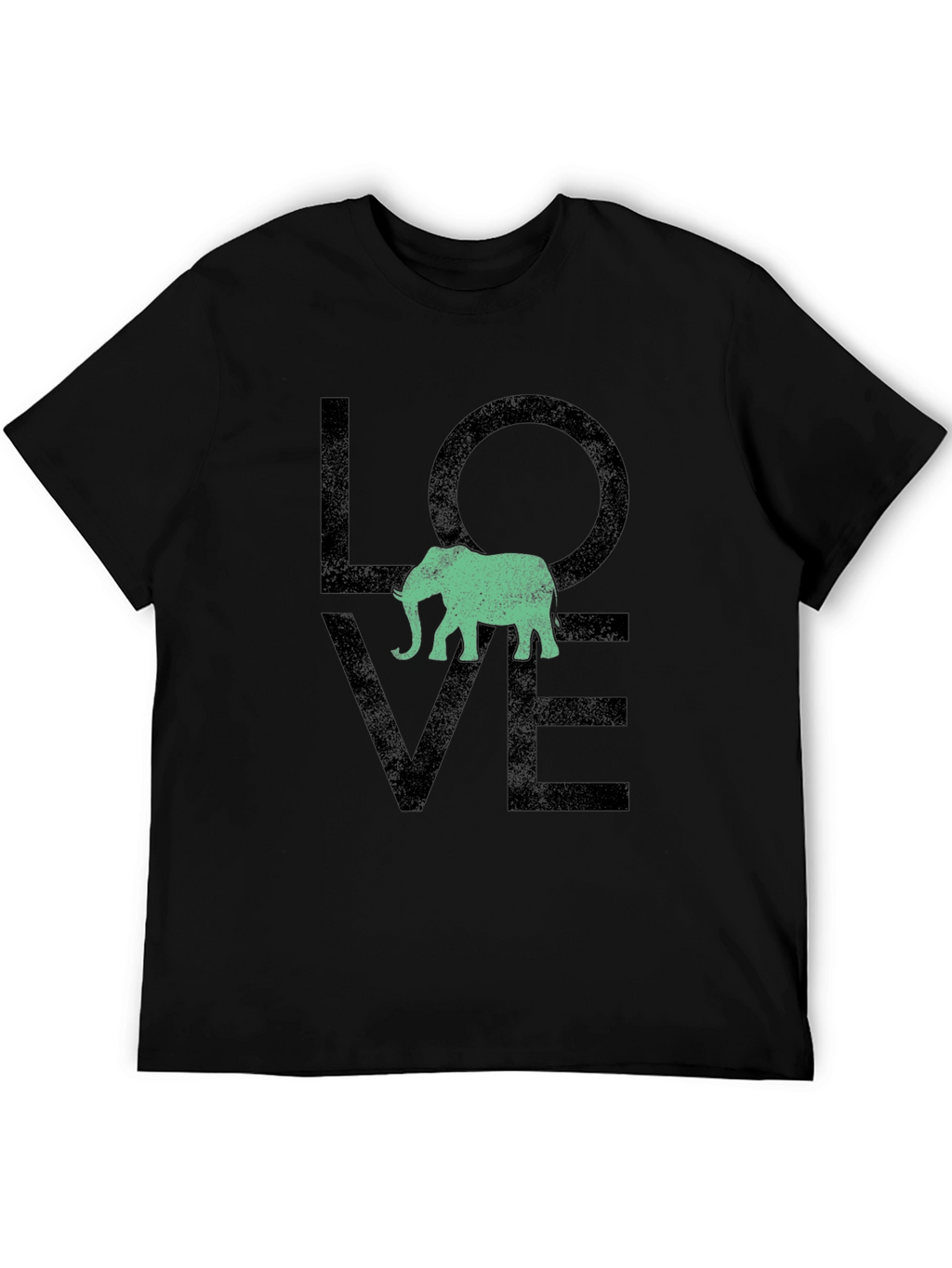 Love Elephant Graphic Tee - Black