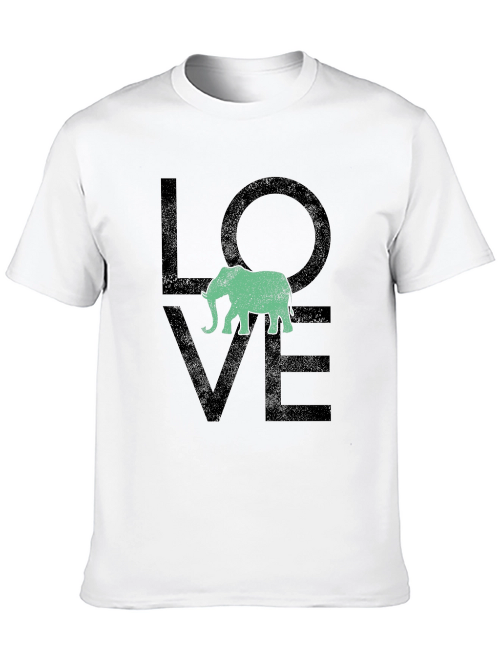Love Elephant Graphic Tee - Black