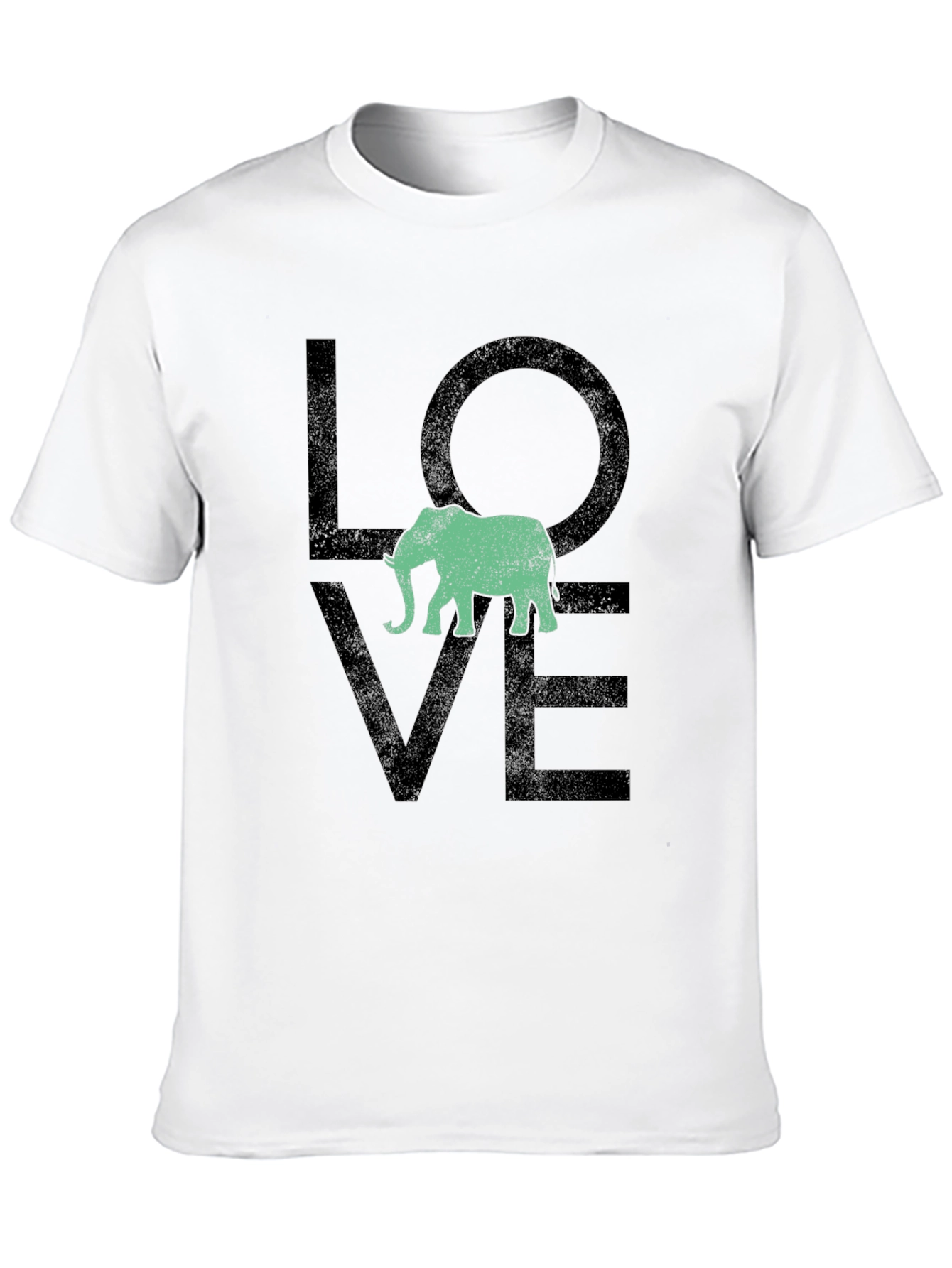 Love Elephant Graphic Tee - Black