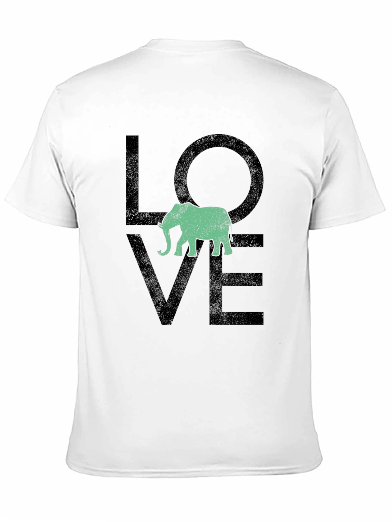 Love Elephant Graphic Tee - Black