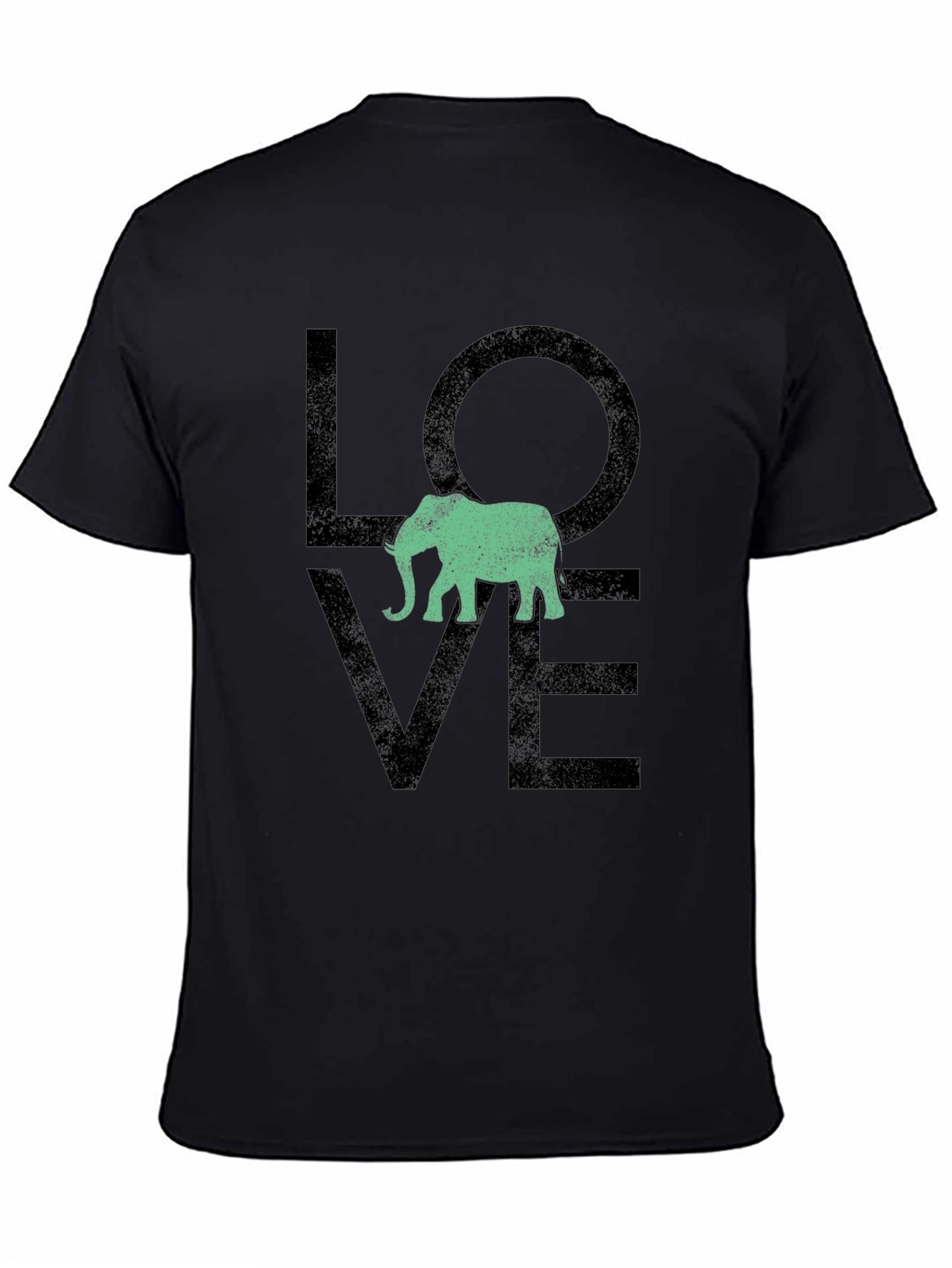 Love Elephant Graphic Tee - Black