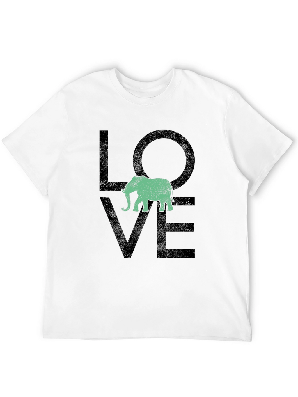 Love Elephant Graphic Tee - Black