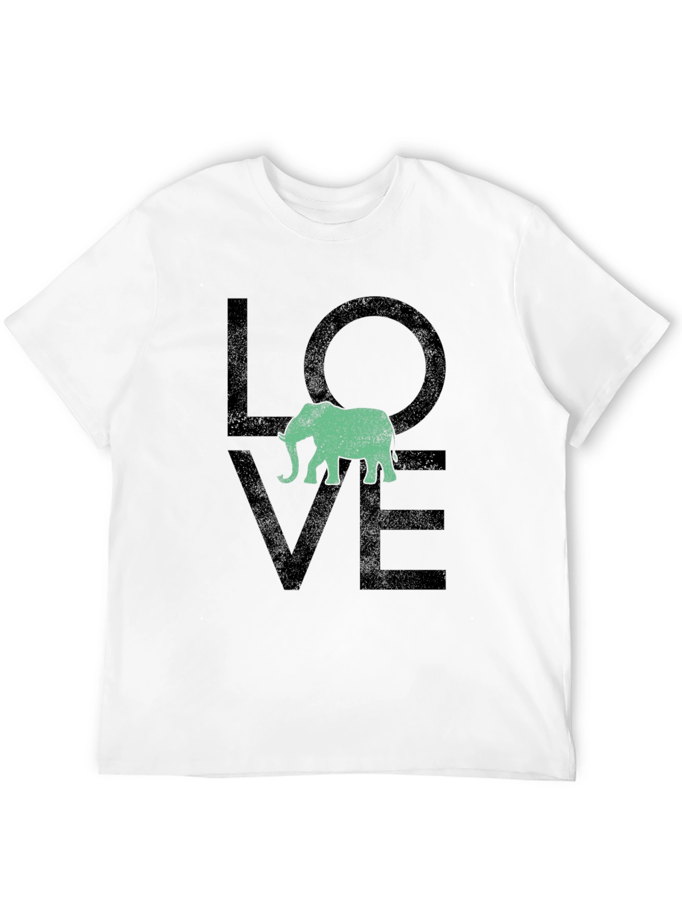 Love Elephant Graphic Tee - Black