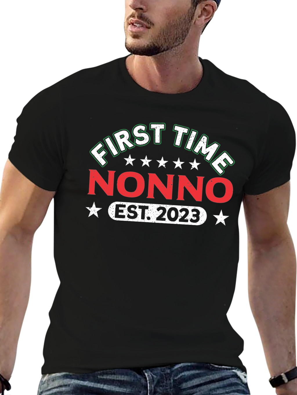 First Time Nonno Est. 2023 T-Shirt