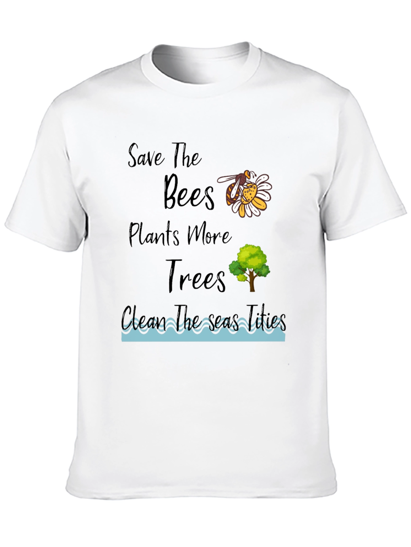 Eco-Friendly Graphic Tee - Save the Bees