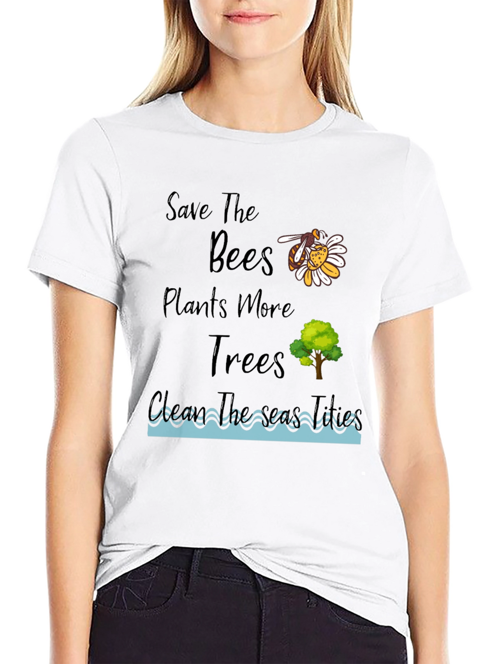 Eco-Friendly Graphic Tee - Save the Bees