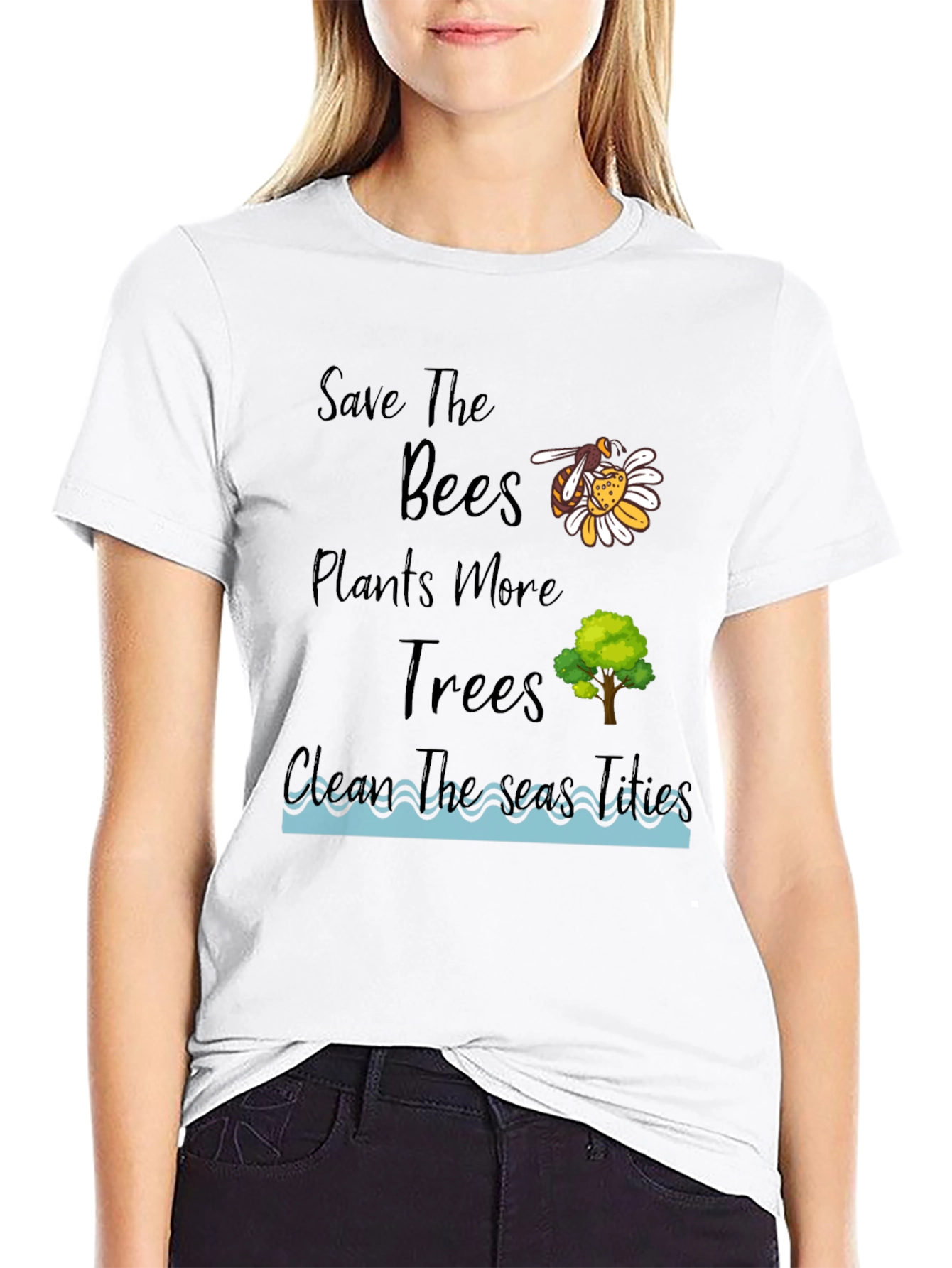 Eco-Friendly Graphic Tee - Save the Bees