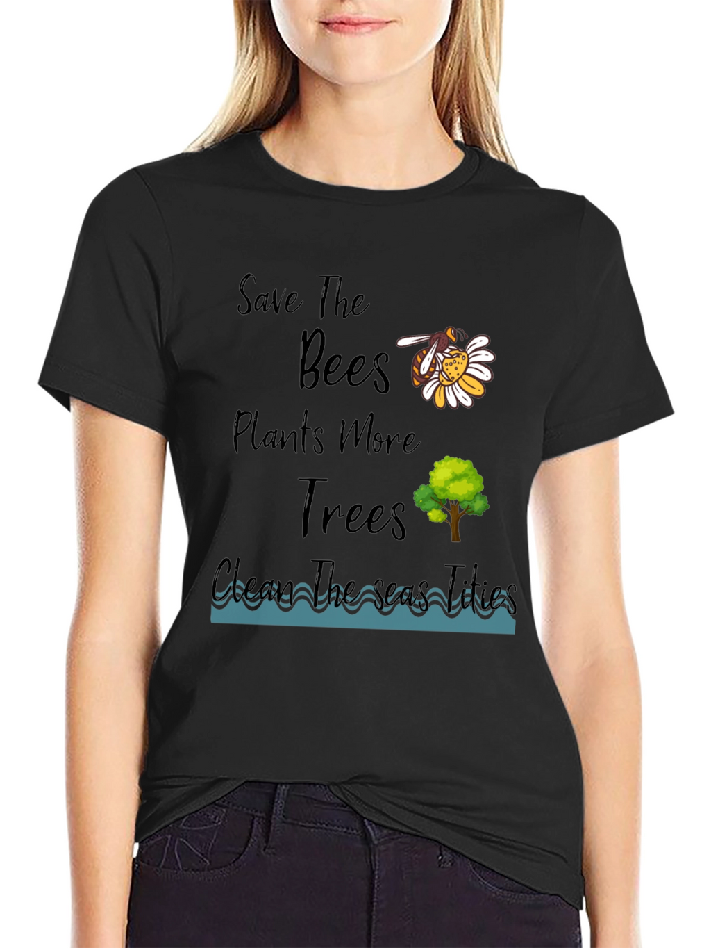 Eco-Friendly Graphic Tee - Save the Bees