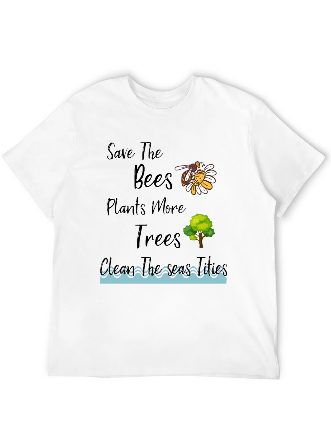 Eco-Friendly Graphic Tee - Save the Bees