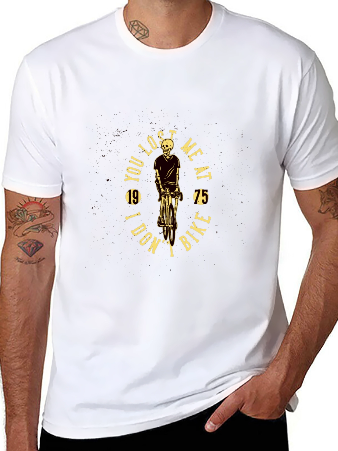 Skeleton Biker T-Shirt: You Lost Me at Bike
