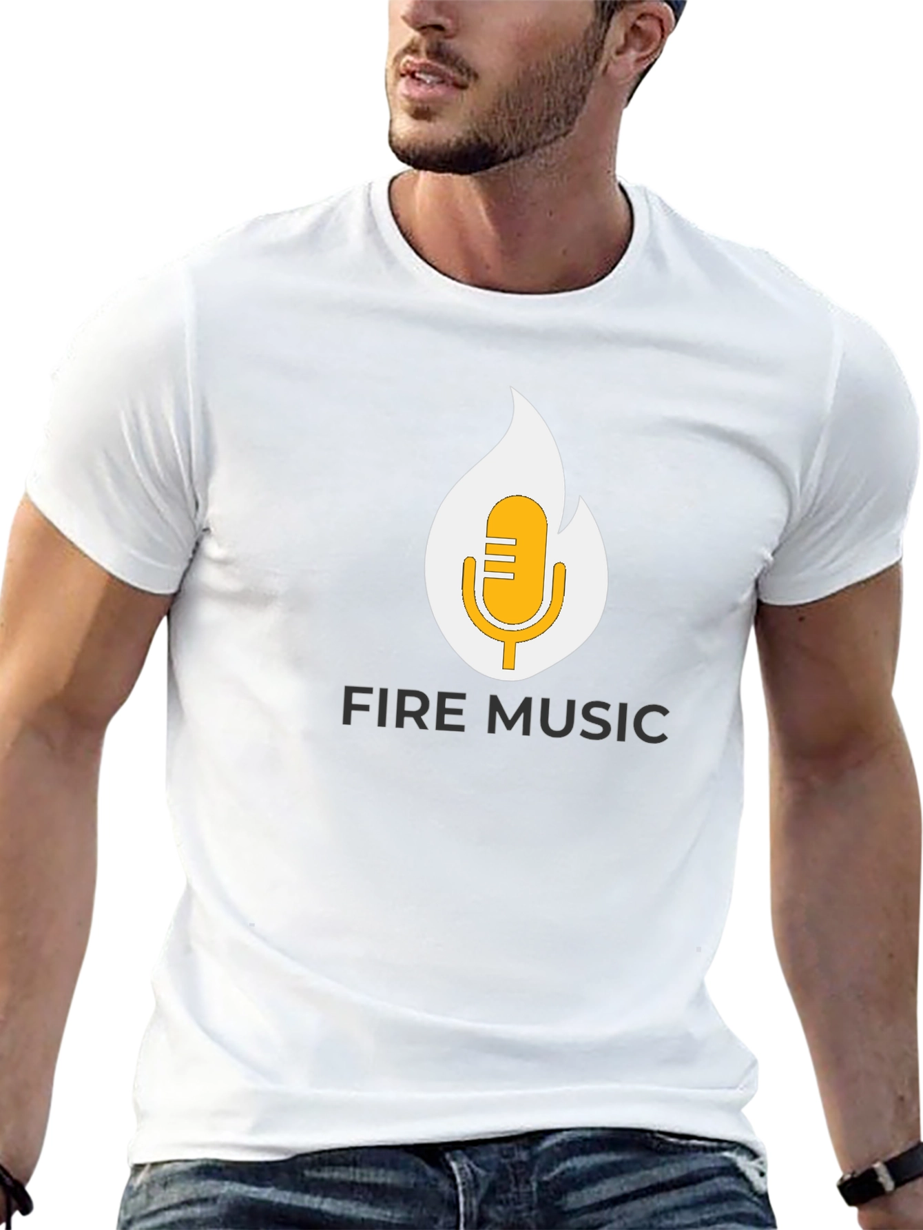 Fire Music T-Shirt - Black Graphic Tee
