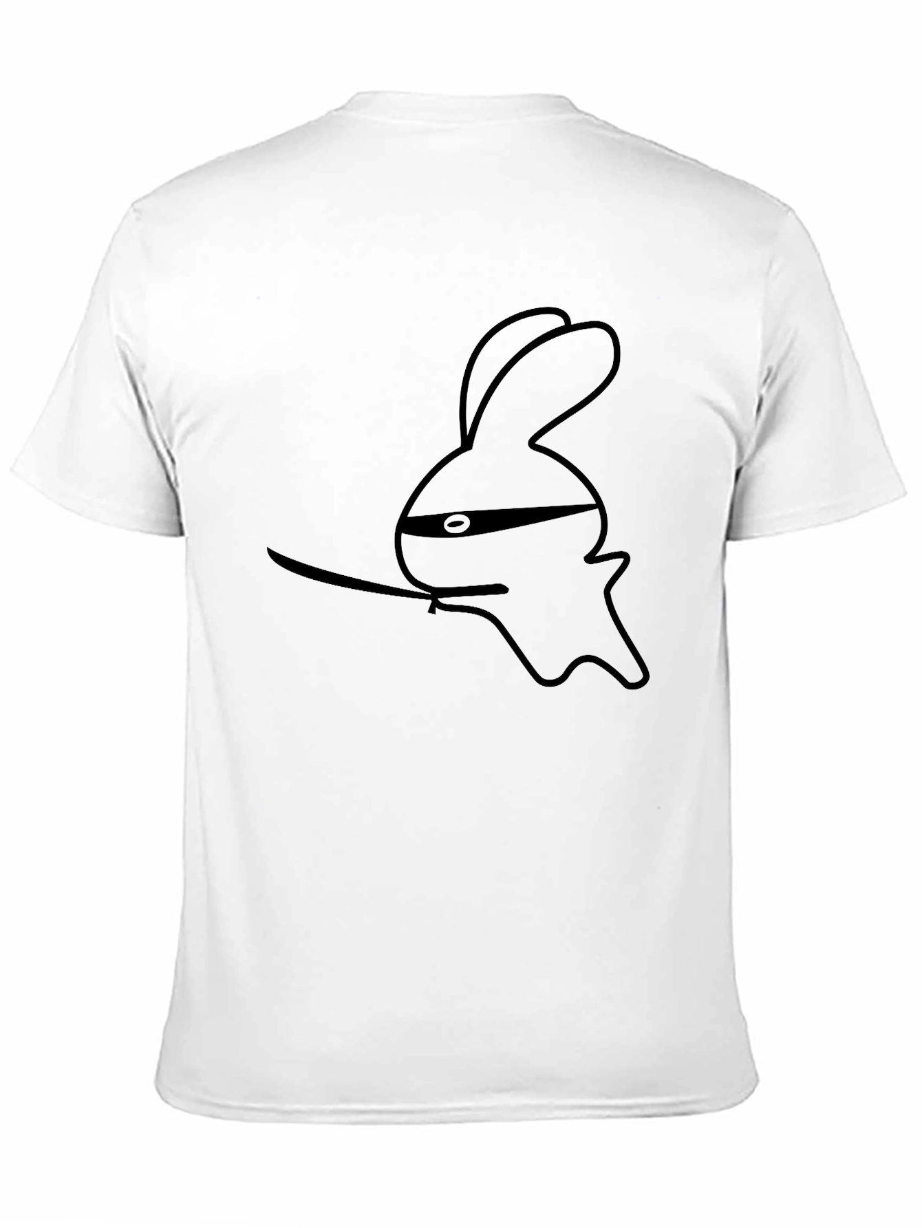 Ninja Rabbit Graphic Black T-Shirt