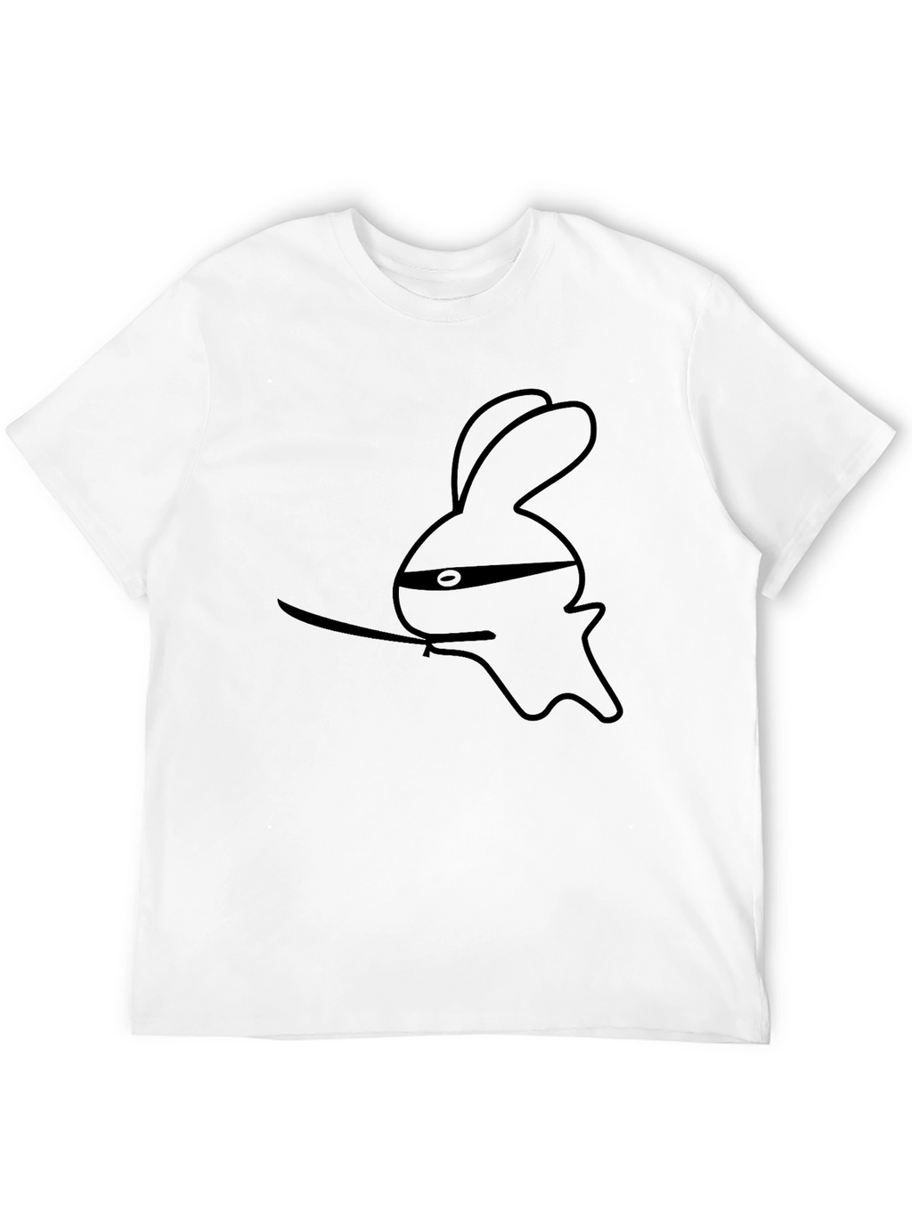 Ninja Rabbit Graphic Black T-Shirt