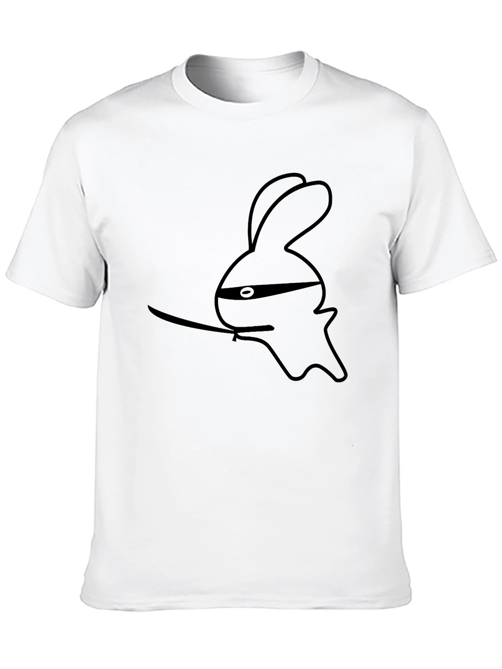 Ninja Rabbit Graphic Black T-Shirt