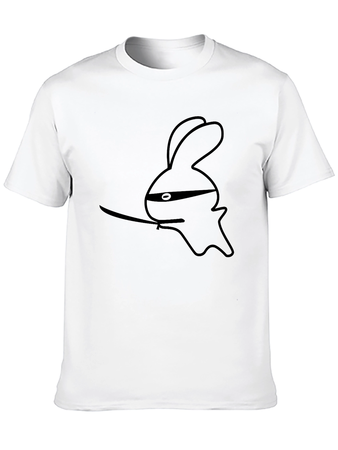 Ninja Rabbit Graphic Black T-Shirt