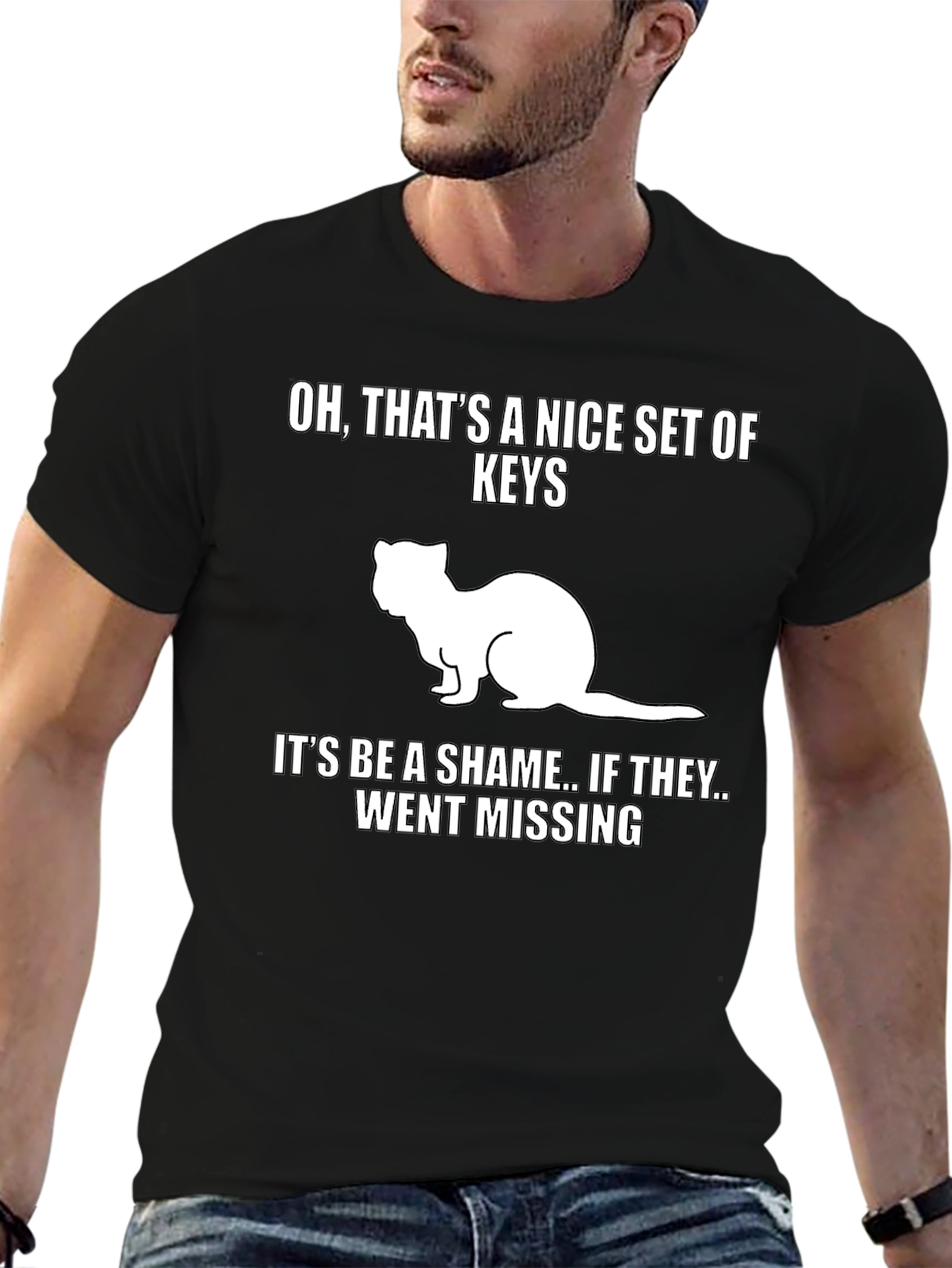 Funny Ferret Keys Graphic Tee