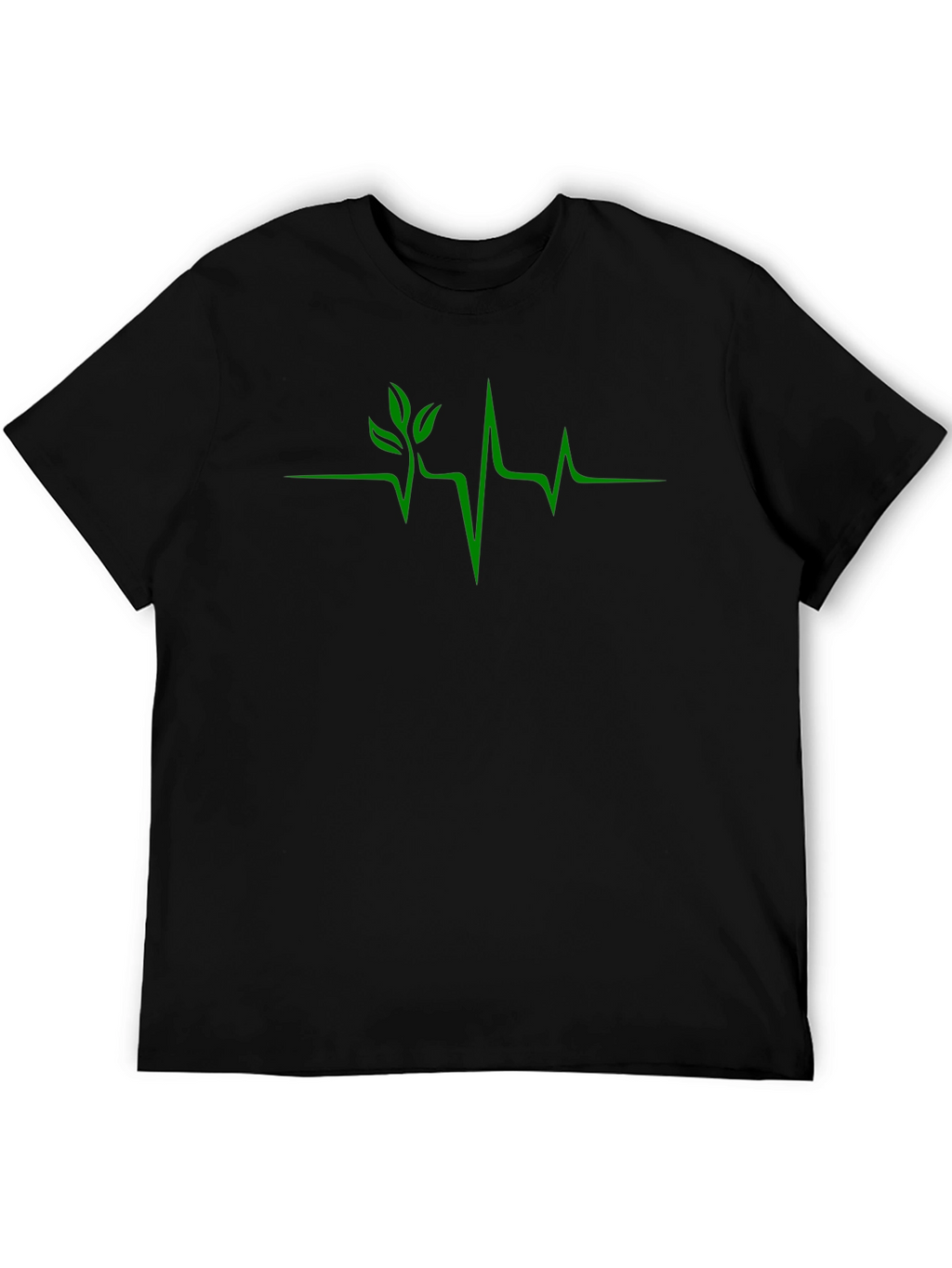 Nature Heartbeat Graphic Tee - Black
