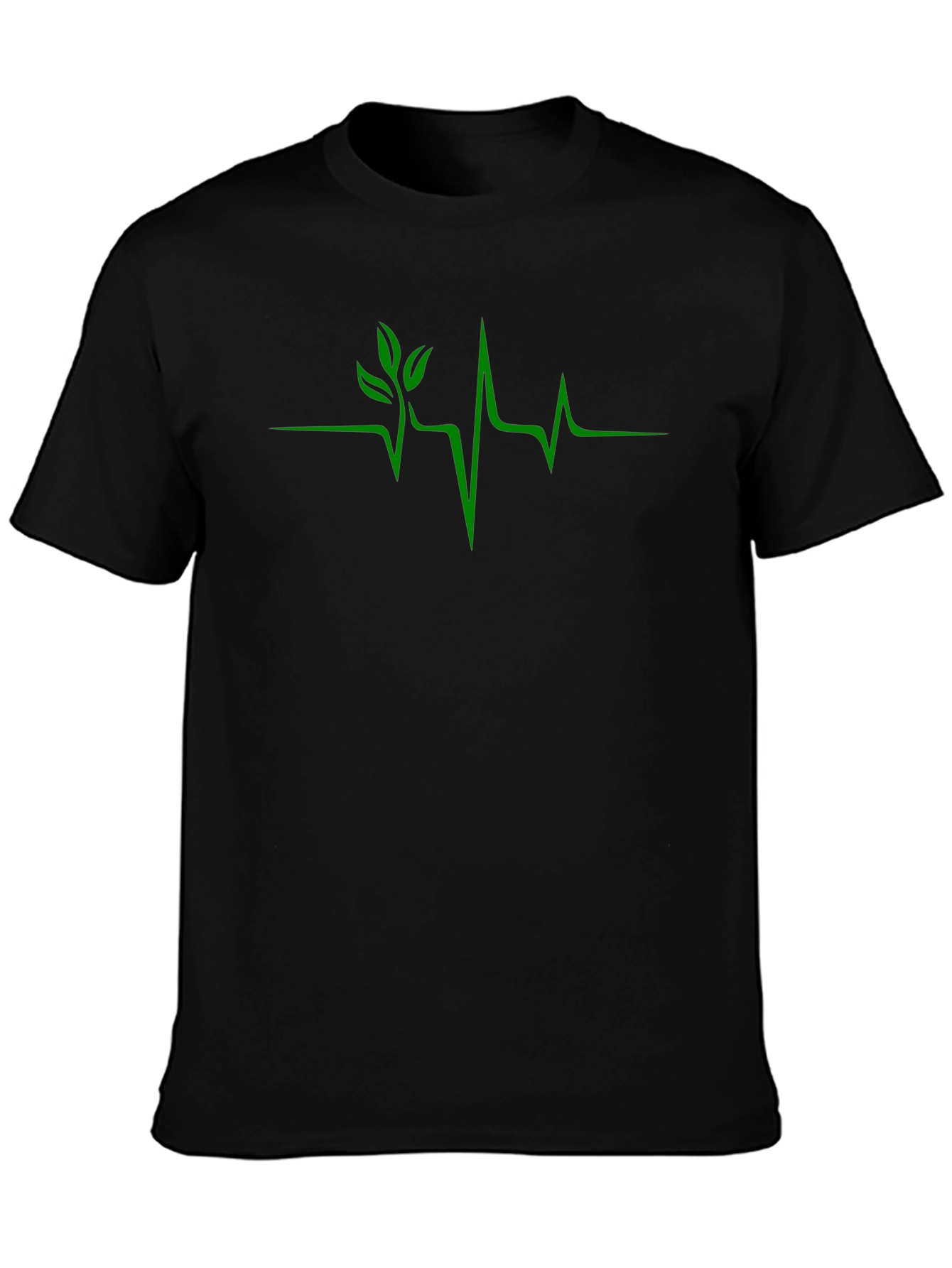 Nature Heartbeat Graphic Tee - Black