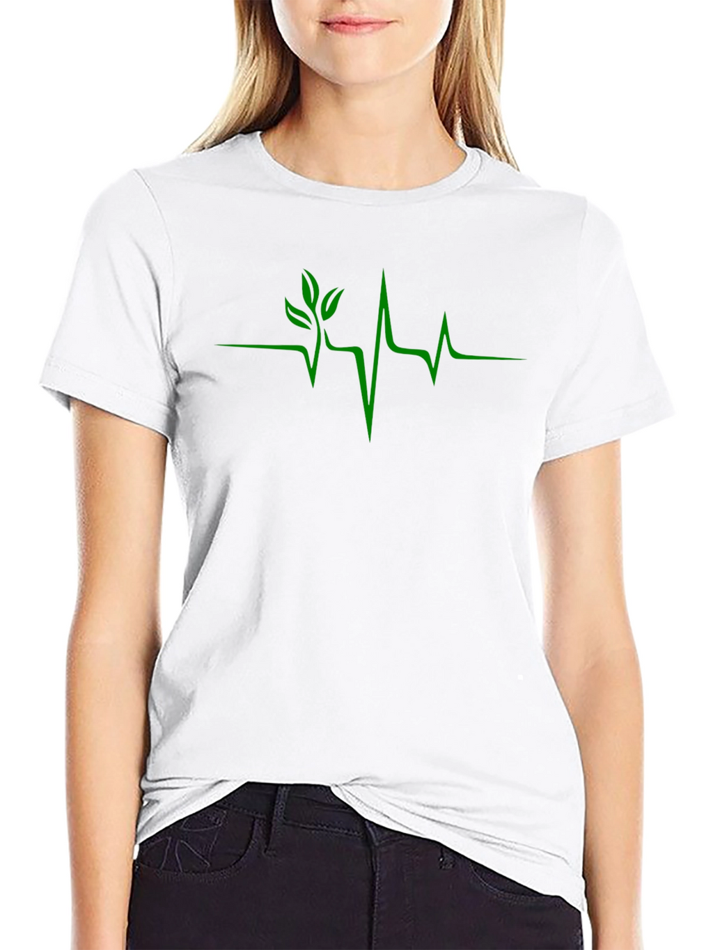 Nature Heartbeat Graphic Tee - Black