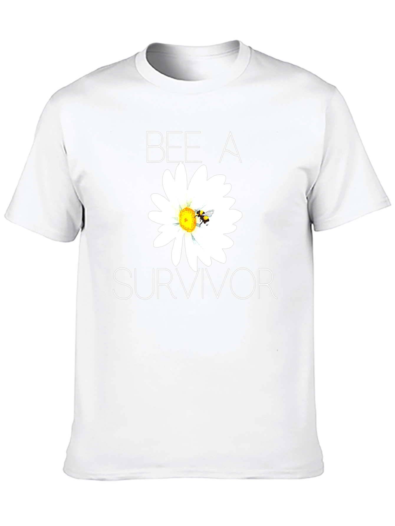 Bee A Survivor T-Shirt - Black Cotton Blend