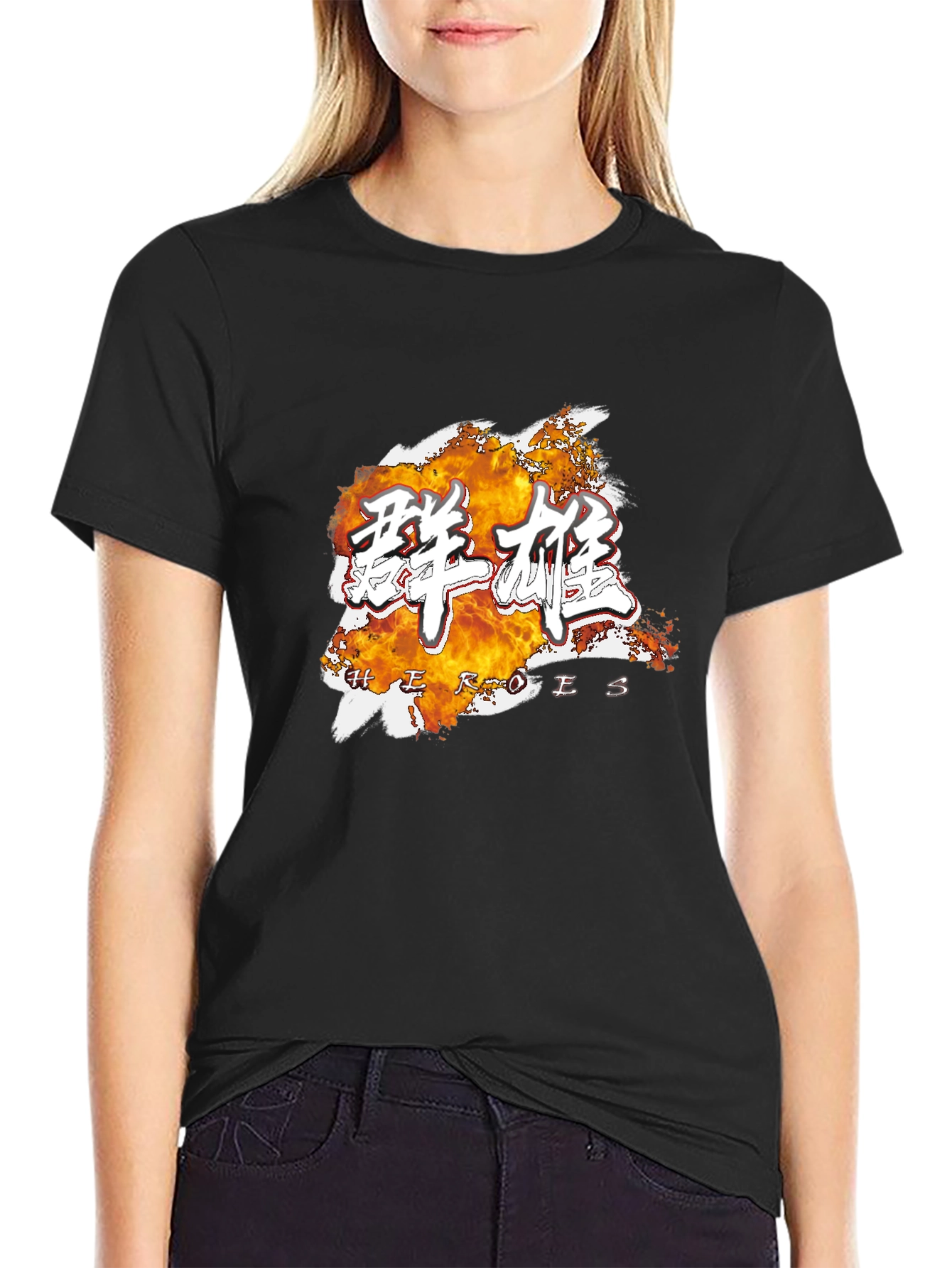 Heroes Graphic Tee - Stylish Black Cotton T-Shirt