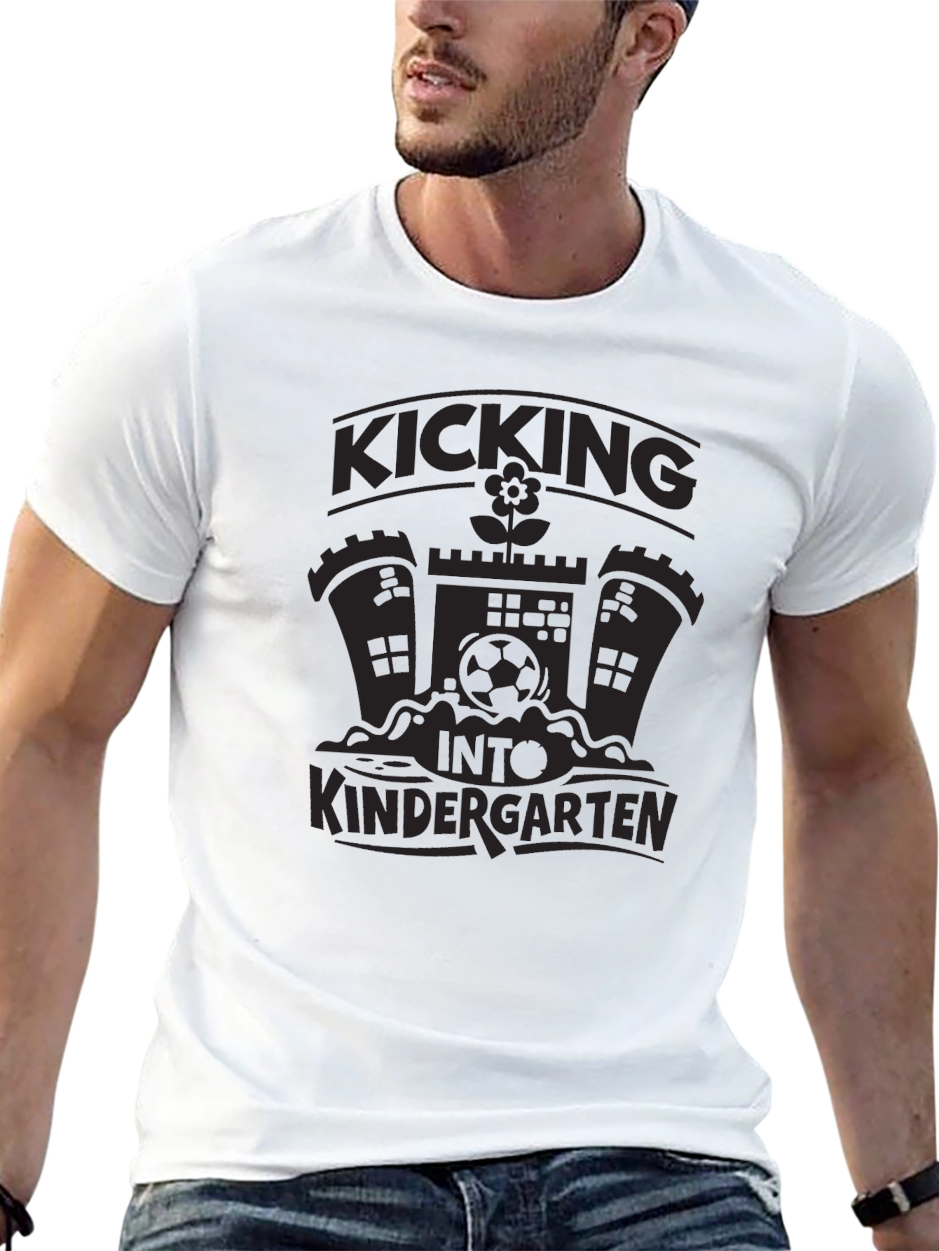 Kicking Into Kindergarten Black T-Shirt