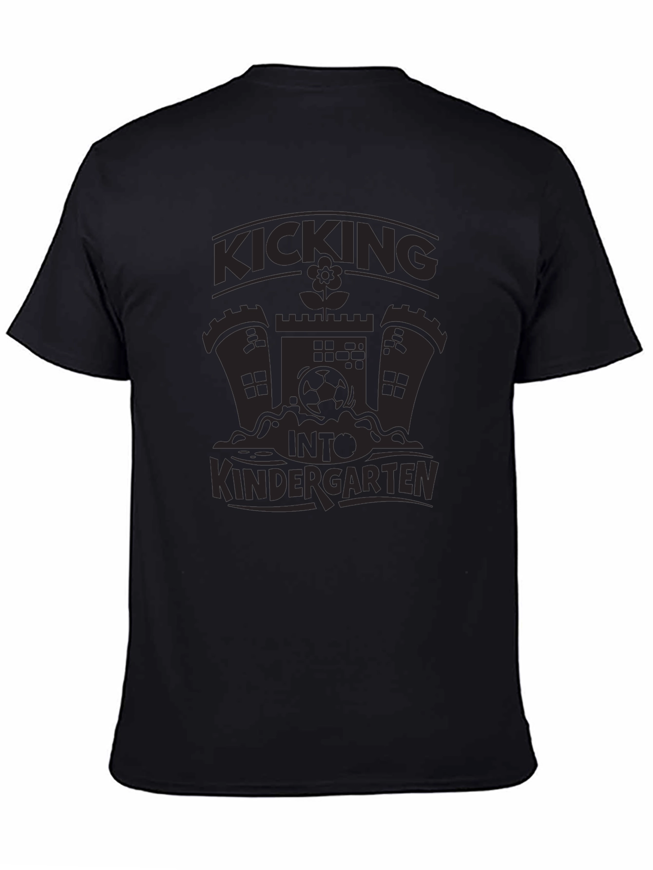 Kicking Into Kindergarten Black T-Shirt