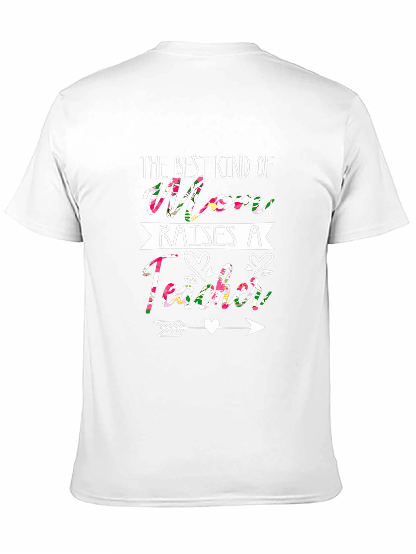 Floral Mom Raises a Teacher T-Shirt