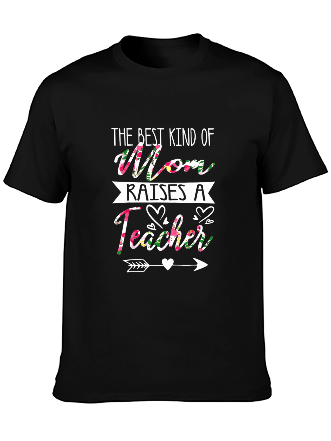 Floral Mom Raises a Teacher T-Shirt