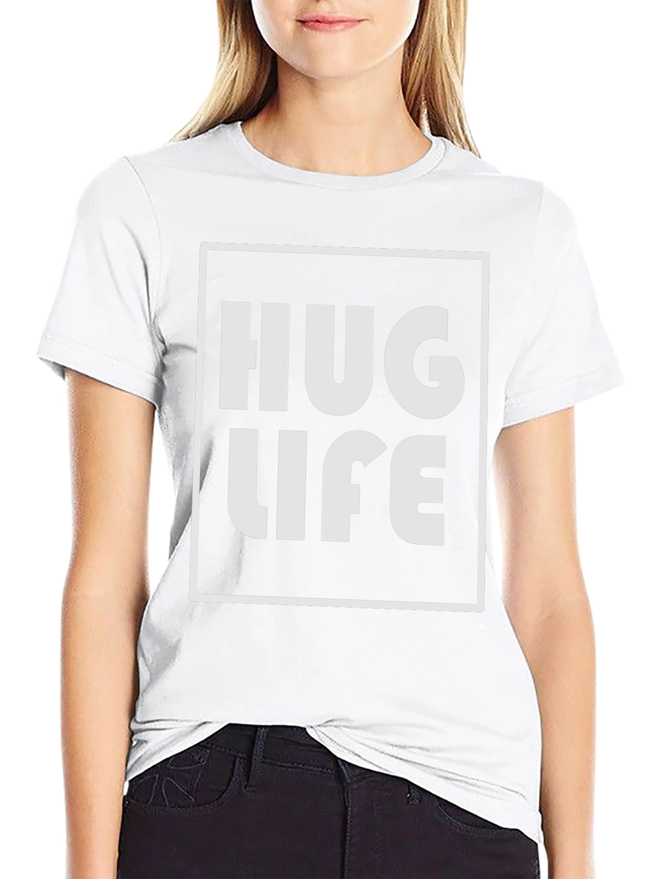 Hug Life Black Graphic Tee