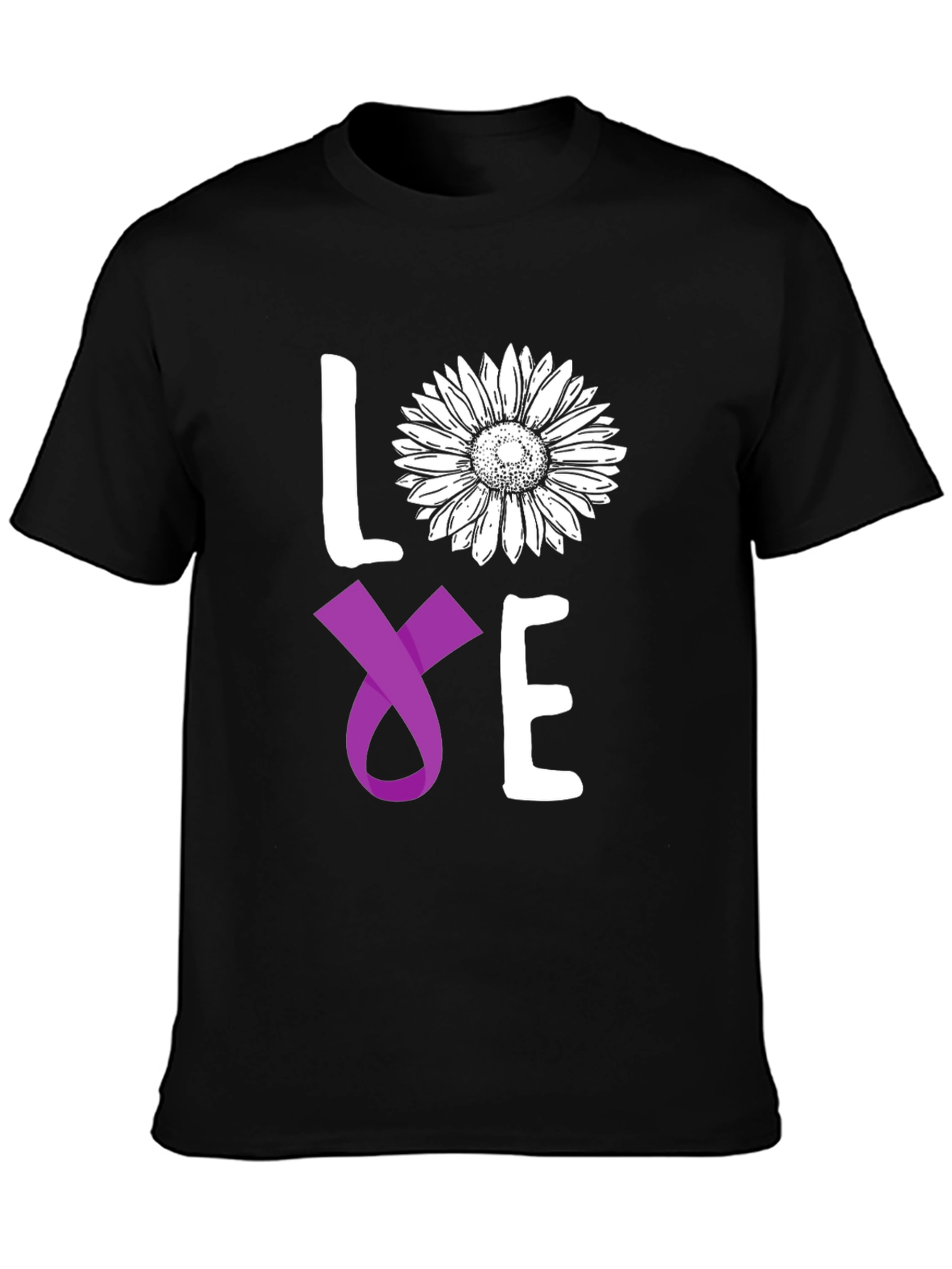 Love Sunflower Ribbon Graphic Tee