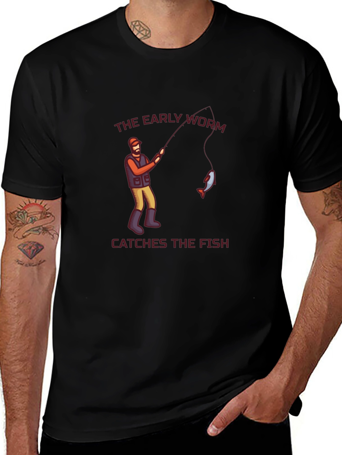 The Early Worm Catches the Fish Graphic Tee