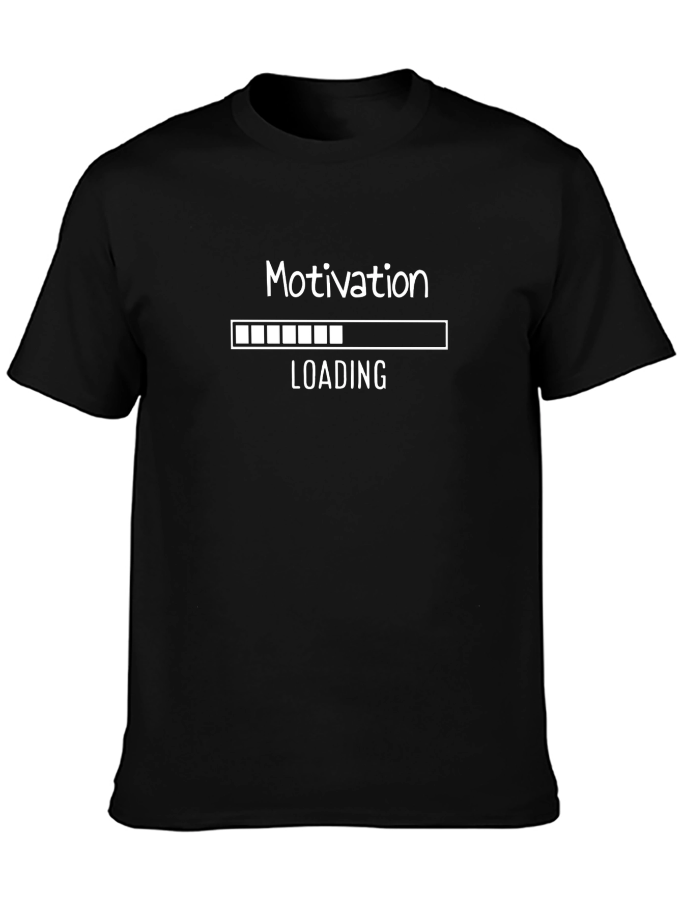 Motivation Loading Black Graphic T-Shirt