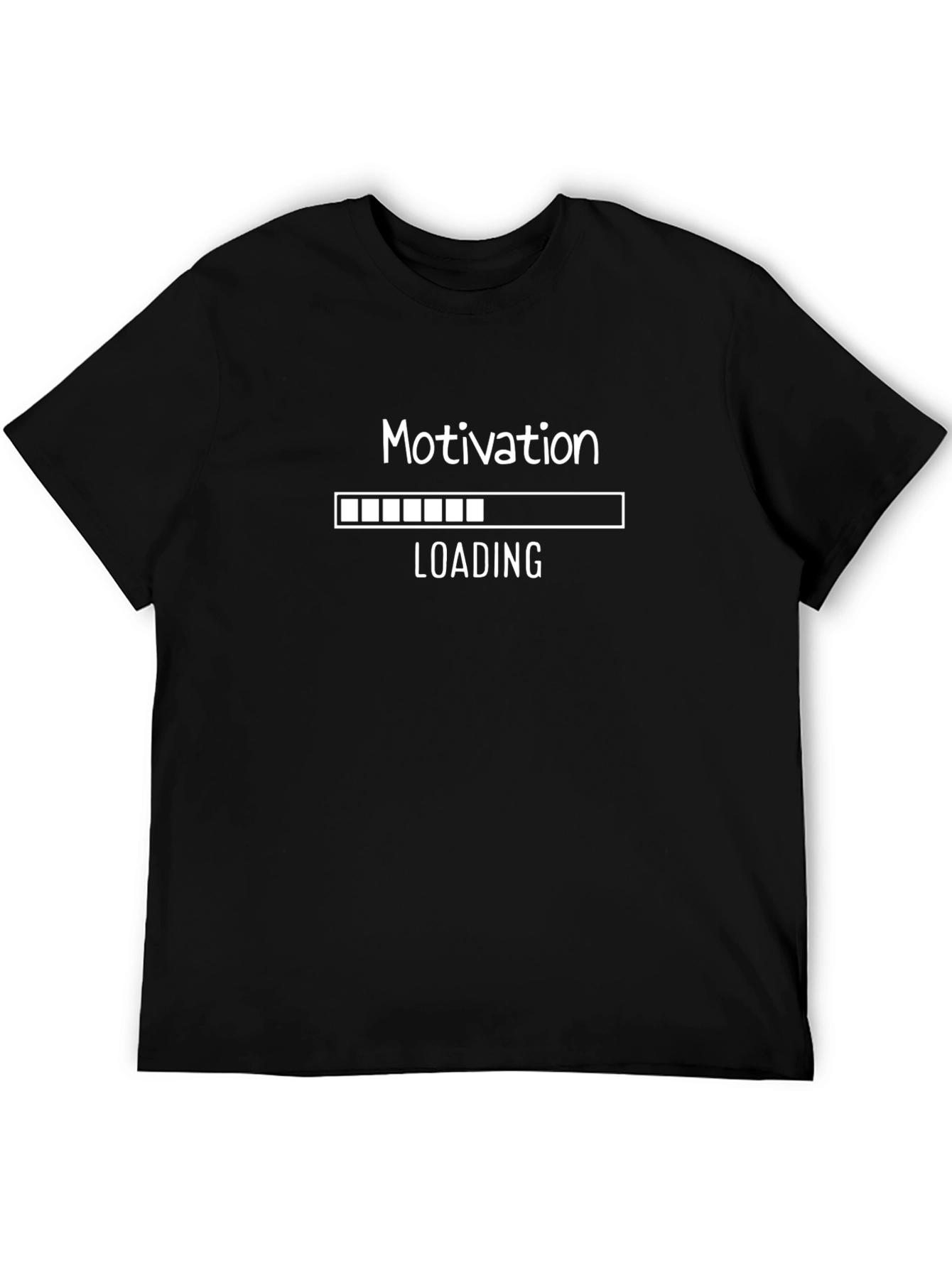 Motivation Loading Black Graphic T-Shirt