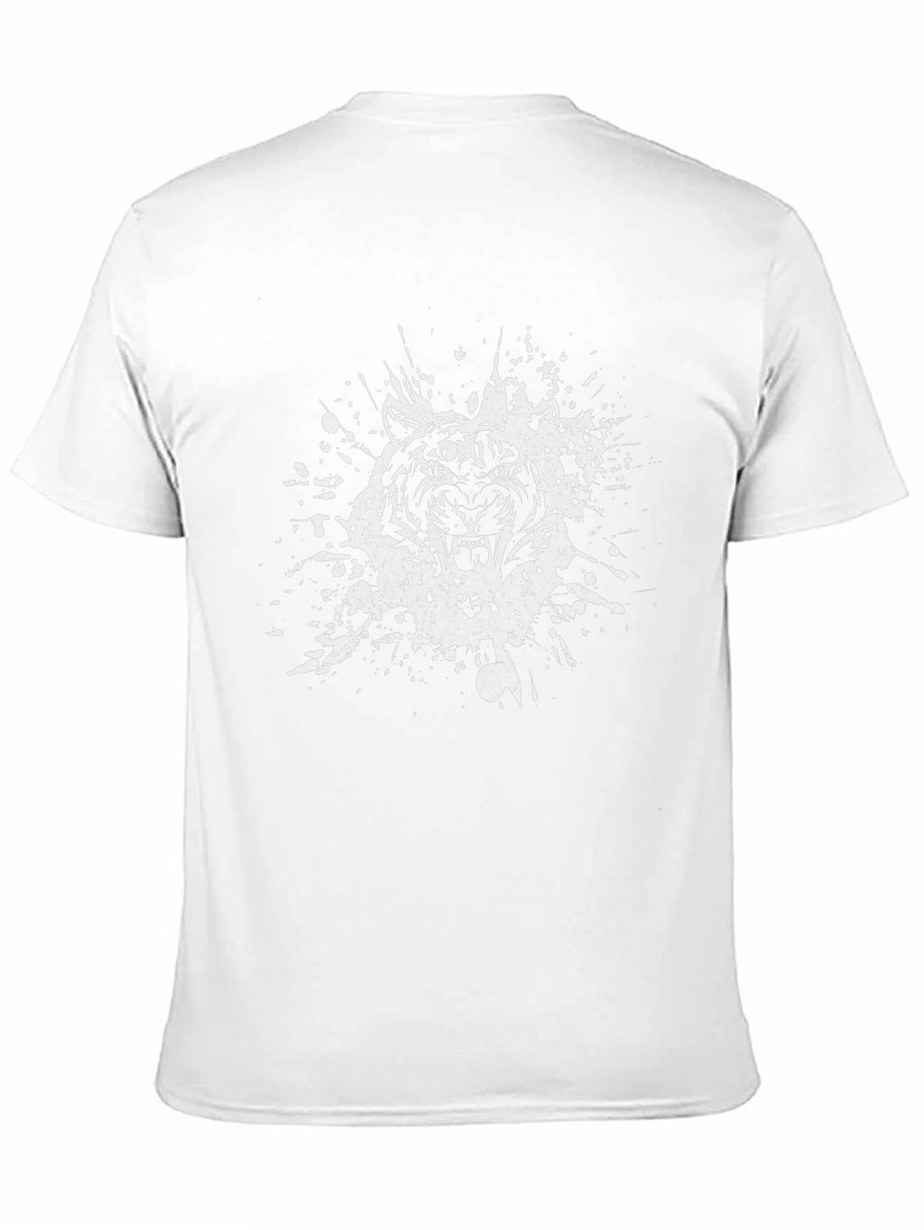 Tiger Graphic Print Crew Neck T-Shirt