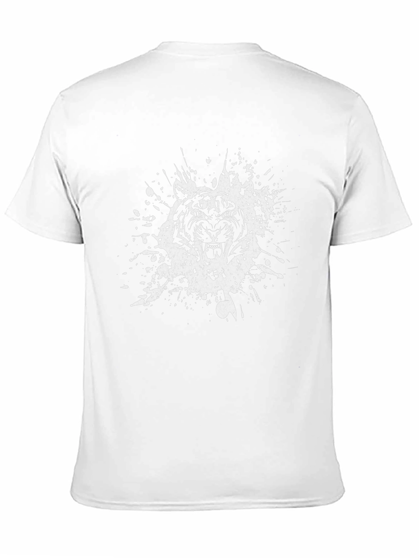 Tiger Graphic Print Crew Neck T-Shirt